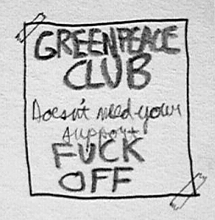 Greenpeace Club doesn't need your support
